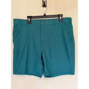 32 Degrees Cool Mens Stretch Performance Shorts Teal Heather XL Golf Activewear